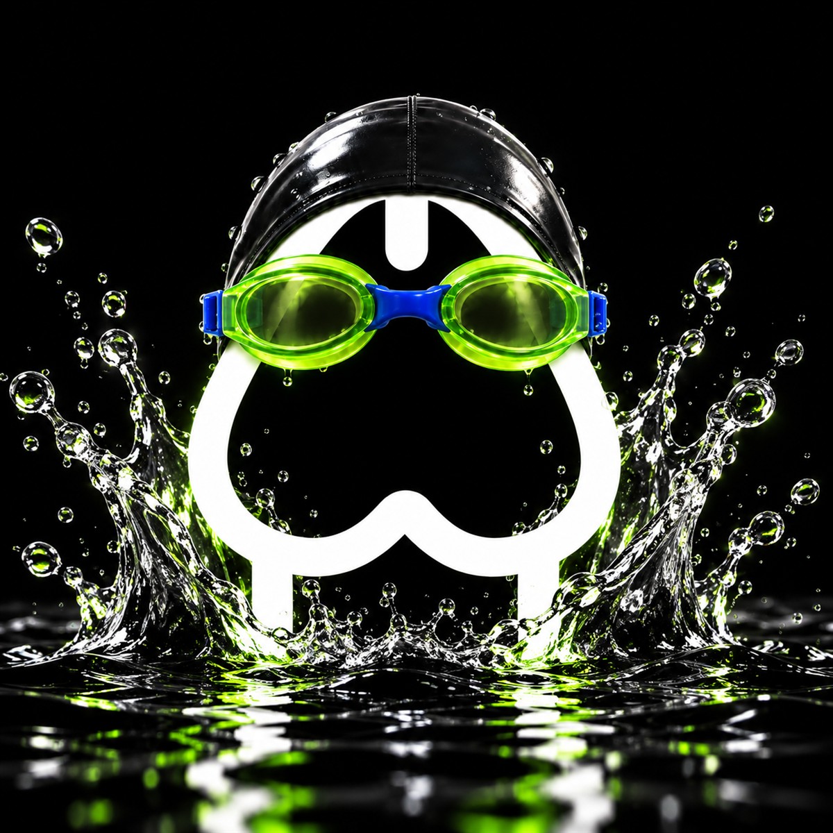 nas**tipcoin character breaking through a black water surface